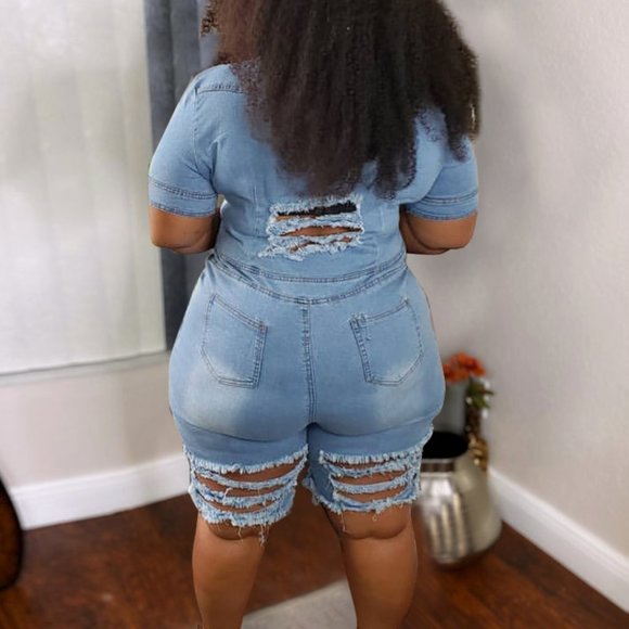 Sexy Plus Size Short Romper - Picture 2 of 3